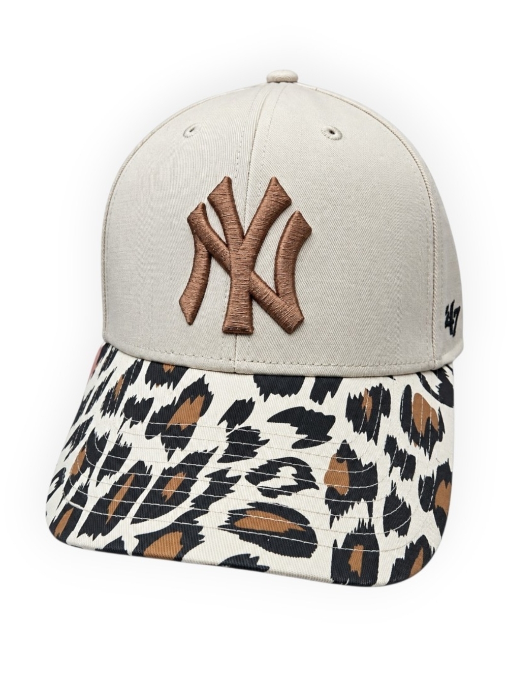 '47 New York Yankees Leopard Print Adjustable Cap – Beige/Brown